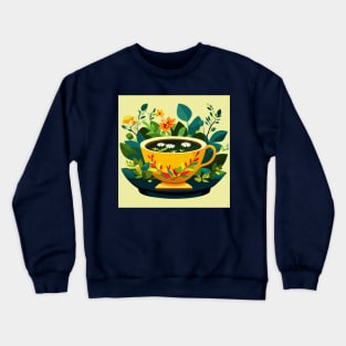 cup of flowers Crewneck Sweatshirt